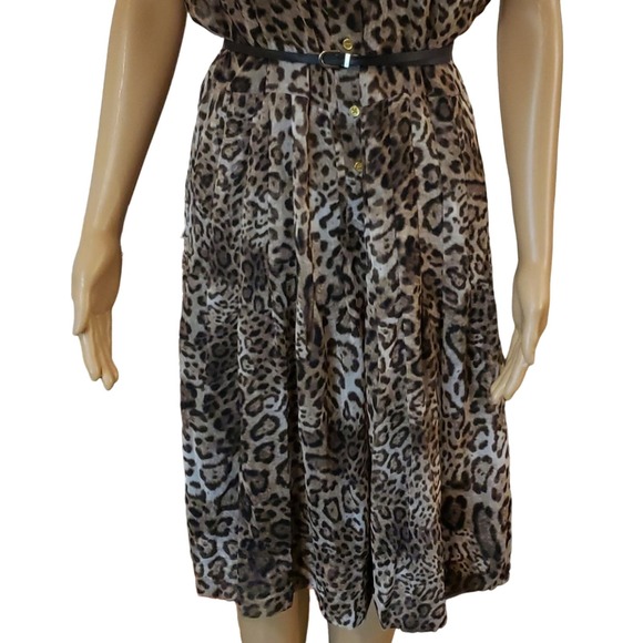 Calvin Klein Leopard print sleeveless dress in a Size: Large - Picture 4 of 6